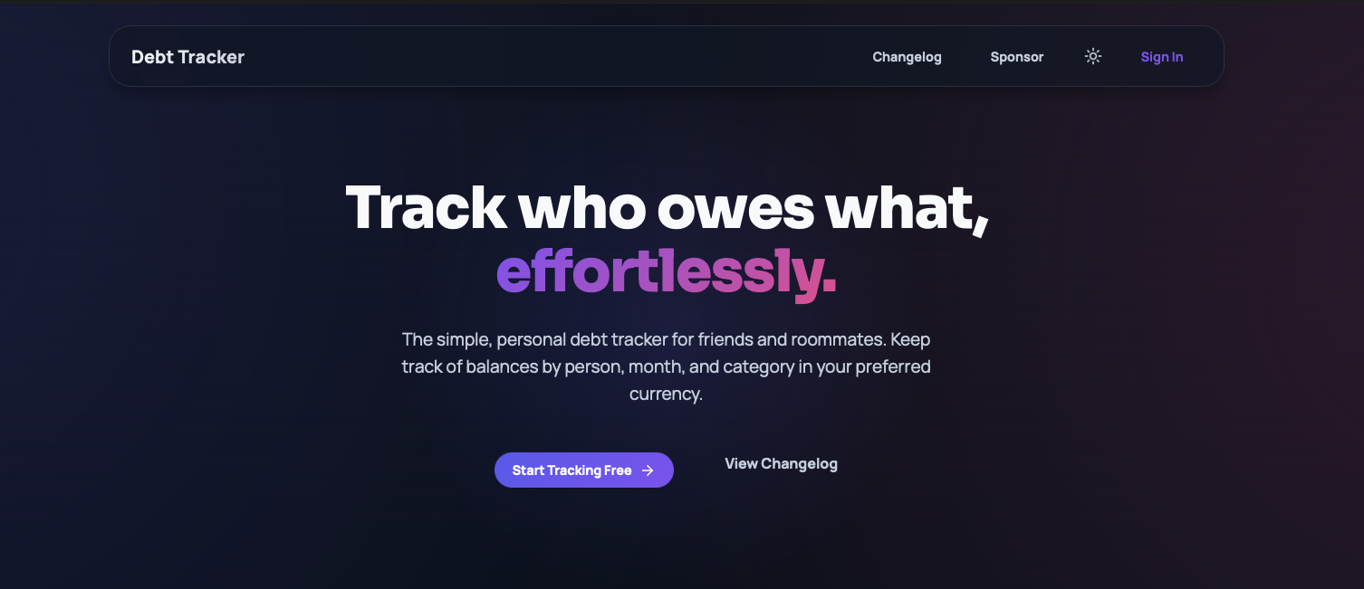 Debt Tracker