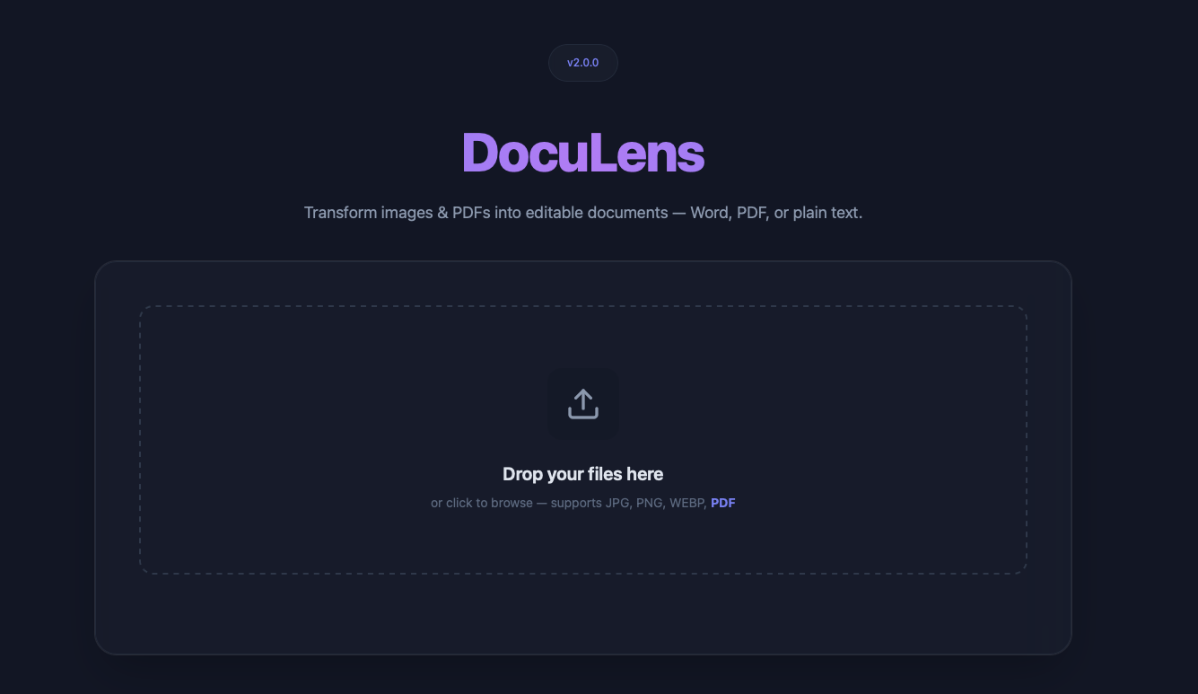 DocuLens - Image to Docx